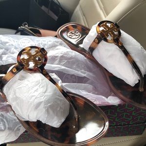 Tory Burch Mini Miller Jelly Tortoise Sandals